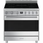 SMEG C9IMX9 Cuisinière 90cm Induction 5 zones  four multifonction (8fct)  A  Inox Smeg