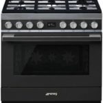 SMEG CPF9GMAN Cuisinière Portofino 90x60 - 6 brûleurs gaz - four multifonction - anthracite - A+ Smeg