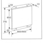 BOSCH DHZ9550 Panneau dorsal pour hotte DWxxxxx  inox Bosch